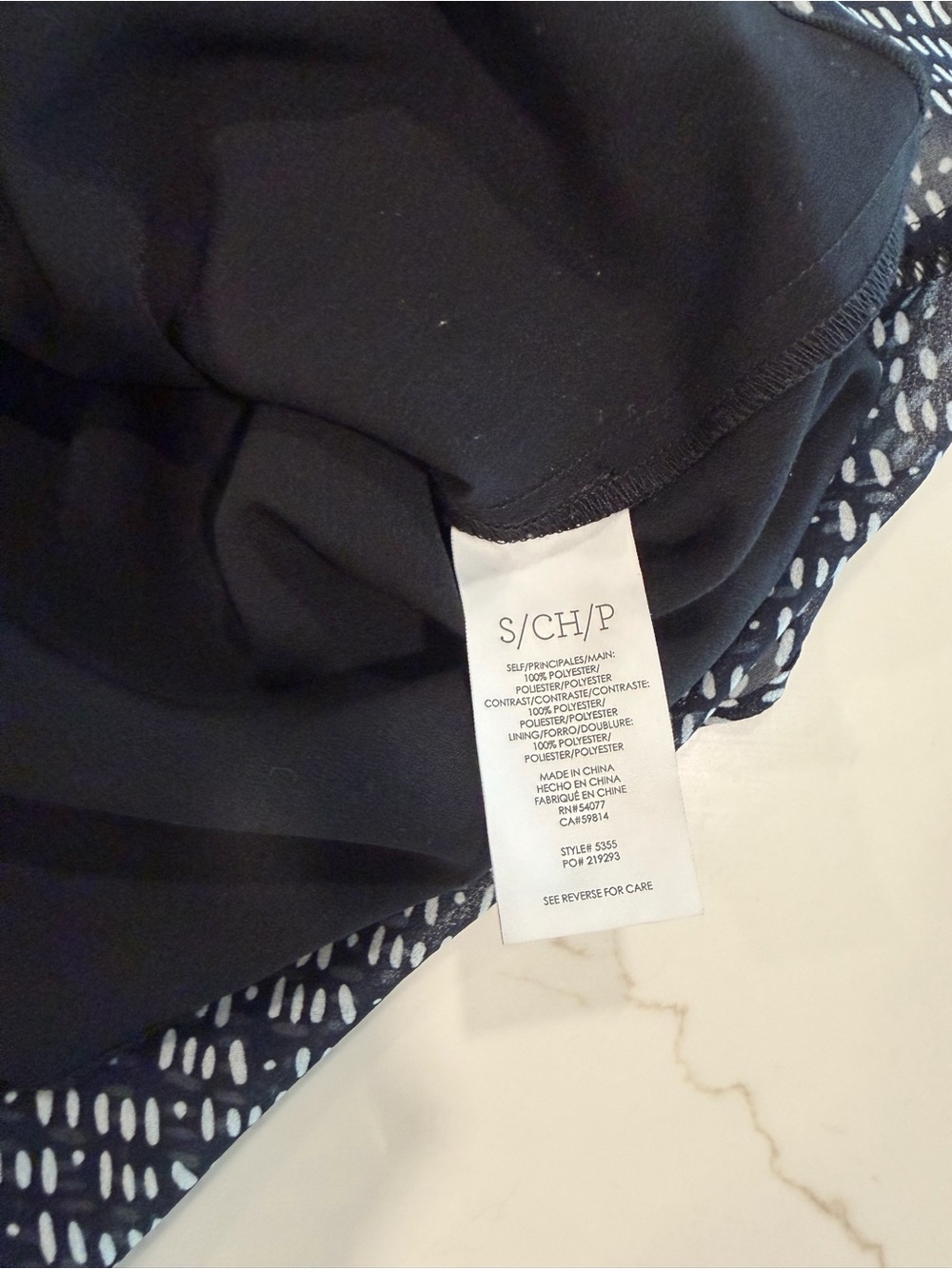 Navy Floral Ruffle Top - Picture 3 of 4